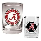 Alabama Crimson Tide NCAA Rocks Glass And Shot Glass Set
