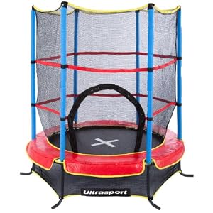 Ultrasport Trampoline d'intérieur Jumper 140 cm avec filet de sécurité Ultrasport Trampoline d'intérieur Jumper 140 cm avec filet de sécurité