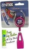 (pink) Zip Stick Lip Balm Lanyard w/Free Lip Balm (Lip Balm Type May Vary)