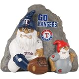 MLB Texas Rangers Gnome Rivalry Garden Stone