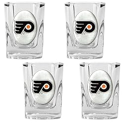 Philadelphia Flyers NHL 4pc Square Shot Glass Set by Great American Products