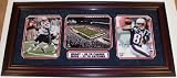 Tom Brady and Randy Moss Autographed New England Patriots 8x10 Photos ~ Custom Framed with Gillette Stadium