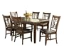 Hillsdale Patterson Rectangle 7-Piece Dining Set, Dark Oak, Set Includes 1-Table and 6-Chairs