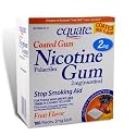 Equate - Nicotine Gum 2 mg, Coated, Fruit Flavor, 100 Pieces