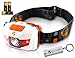 Headlamp LED Flashlight with Batteries - Best Waterproof Camping & Hiking Equipment - Adjustable, Comfortable Head Strap - Bright White and Red Strobe Lights for Kids, Dog Walking, Running, Bike & Work Light - FREE Bonus LED Keychain