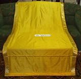2 Yellow Silk Sari Curtains, Drapes, PanelsCurtain Length: 84 Inches