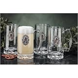 Review Quality Gold  / Set of 4 12oz Pewter Golf Emblem Beer Mugs
