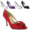 New Womens Satin Prom Wedding Dressy Shoes Size 3-8