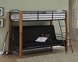 Pine/Black Twin/Futon Bunk 79-7/8" x 61-3/4" x 62-3/4"H