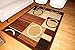 Feraghan/New City hil1032brown_2x4 Brand New Contemporary Modern Squares Circles Wool Area Rug, 2' x 3', Brown/Beige