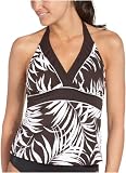 Caribbean Joe Women's Ferntastic Kimono Surplice W/Inserts And Solid Piping