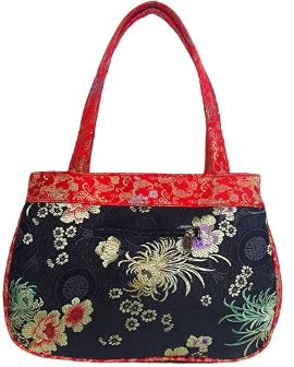 Oriental charm Flower Printed handbag