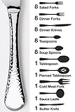 Lafayette Flatware Set, 45 PIECE SET, SILVER