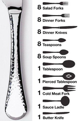 Lafayette Flatware Set, 45 PIECE SET, SILVER