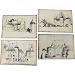 Old Paris Sketches, Metal Wall D&eacute;cor Plaques, Set of 4