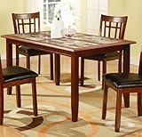 Marble-Like Inlaid Dining Table by Coaster