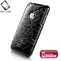 CAPDASE iPhone 3G & 3GS Karapace Protective Case with Screen Guard Crystal Clear: Silki, Black プロテクティブ ハードリアカバー シルキー (クリスタル・クリアー 液晶保護シート 付き) ブラック KPIH3G-2101