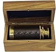 6" Handheld Brass Telescope with Wooden Box - Pirate Navigation