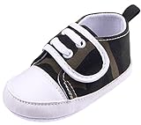 (コ-ランド) Co-land ベビー スニーカー ファーストシューズ 滑り止め 赤ちゃん靴 男の子 女の子 幼児 迷彩柄 ベビーシューズ 第一歩 出産祝い グリーン 12cm