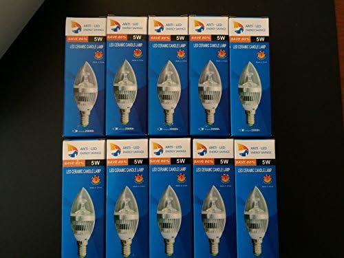 ARITI LED 5W(40W) 460 Lumen Dimmable Bulb - 5700K, Daylight - 10 Pack Medium Base