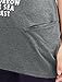 Allegra K Women Letters V Neck Sleeveless Oversize Tunic Top XL Dark Grey