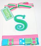 Mud Pie Initial Baby Personalized Burp Cloth, Letter S