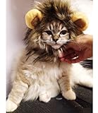 Dogloveit Pet Costume Lion Mane Wig for Dog Cat Halloween Dress up with Ears
