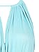 Choies Women's Blue Cut Away Open Waist Split Holiday Beach Maxi Sundress M