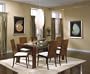 7pcs Urban Style Wood & Glass Dining Table & 6 Chairs Set