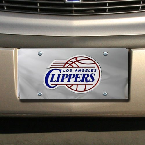 Los Angeles Clippers Silver Mirrored License Plate