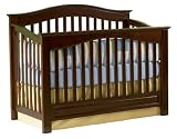 Atlantic Furniture Eco-Friendly Windsor Convertible Crib, Antique Walnut