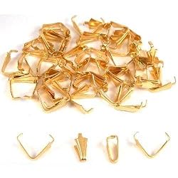 48 Bails Gold Plated Connectors Jewelry Necklace Parts