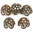 5 Brass End Cap Beads Jewelry Making Beading Part 5.5mm