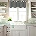 NICETOWN Blackout Window Valance, Kitchen Thermal Insulated t Grommet-Top Tier Curtain for Cafe Store/Home Thanksgiving Decor (1 Panel, 52W by 18L 1.2 inches Header, Grey)