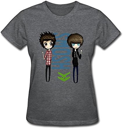 Women's Smosh Anthony And Ian 100% Cotton T-shirt DeepHeather L