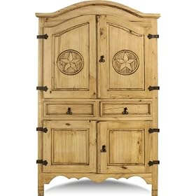 Sierra Armoire With Carved Stars on Door