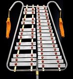 Produkt-Bild: chromatische Lyra Glockenspiel mit 29 Noten Metall Klangplatten und Zubeh&ouml;r: Tragegurt und Schlegel