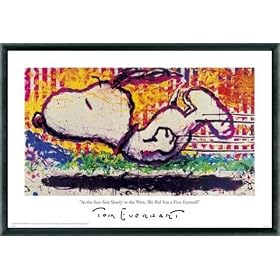 Peanuts Poster and Frame (Plastic) - Snoopy By Tom Everhart (36 x 24 inches)