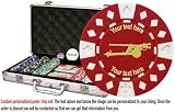 Custom Poker chip Set: Military (Artillery) image & your custom text printed on the chips. 300 11.5 gram chip w/case & more.