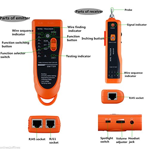 Buy Wire Tracker Tracer LAN Network Cable Tester Telephone