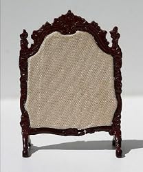 Dollhouse Miniature Artisan Handcarved Fireplace Screen