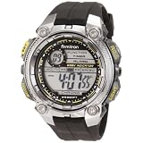 sport watch Armitron Men s 40 8255GRY Chronograph Black Resin Yellow Accented Oversized Digital Watch Watch sport watch