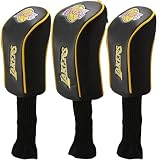 LOS ANGELES LAKERS OFFICIAL LONG NECK GOLF HEAD COVER SET