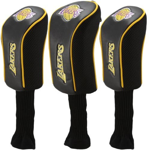 Los Angeles Lakers 3-Pack Golf Club Headcovers - Black