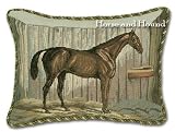 Galliard, Bay Horse Needlepoint Pillow