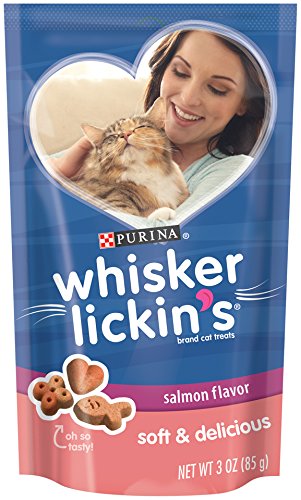 Whisker Lickin's Soft & Delicious Salmon Flavor Cat Treats, 3-Ounce Pouch, Pack of 10