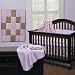 Cotton Candy Dots 4 Piece Crib Set with bonus Blankets and Pillow in Pink