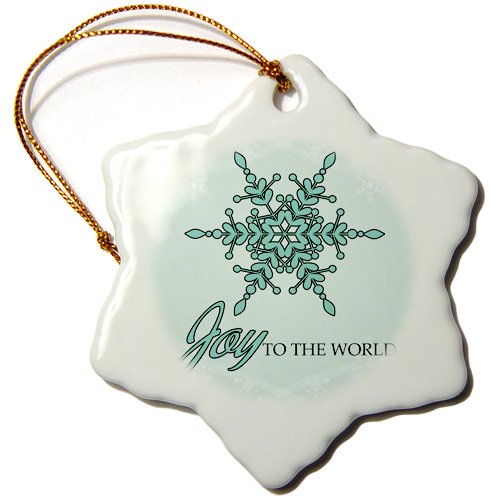 Doreen Erhardt Christmas – Contemporary mint greens and white Joy to the World with a snowflake ornament. – Ornaments – 3 inch Snowflake Porcelain Ornament (orn_150202_1) Doreen Erhardt Christmas – Contemporary mint greens and white Joy to the World with a snowflake ornament. – Ornaments – 3 inch Snowflake Porcelain Ornament (orn_150202_1)