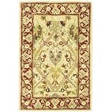 Safavieh Persian Legend Collection PL819D Handmade Ivory and Rust New Zealand Wool Area Rug, 2-Feet by 3-Feet