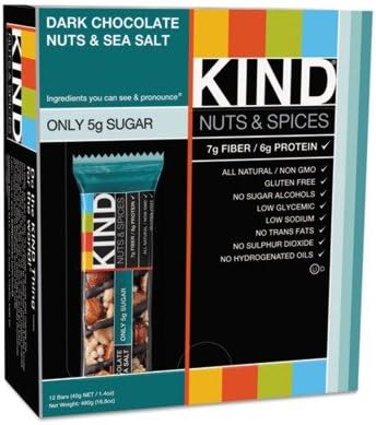 (3 Pack Value Bundle) KND17851 Nuts and Spices Bar, Dark Chocolate/Nuts/Sea Salt, 1.4 oz